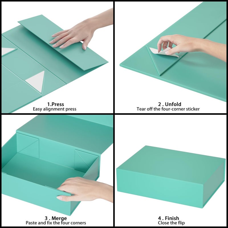 ROSTELACK Gift Boxes 11.9" x 8.5" x 3.3" with Magnetic Closure Lid Boex for Presents,Bridesmaid Gifts Box,Cute Box,Birthday Boxs,Luxury for Gift Packaging, Magnetic Gifts Boxe for Wrapping - Image 3